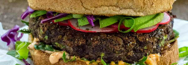 Vegetarian vegan gluten free bean burgers